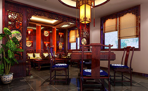 吴桥古典中式风格茶楼包间设计装修效果图